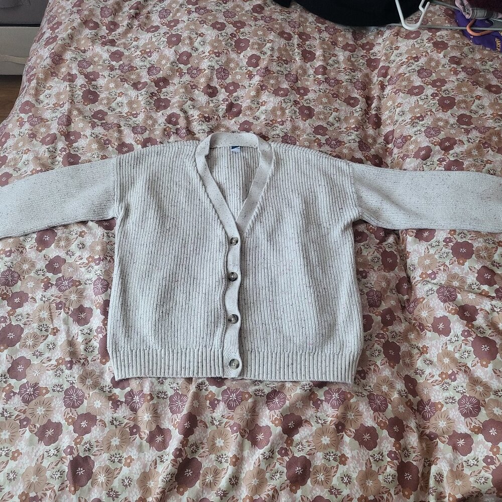 Speckled off white sweater